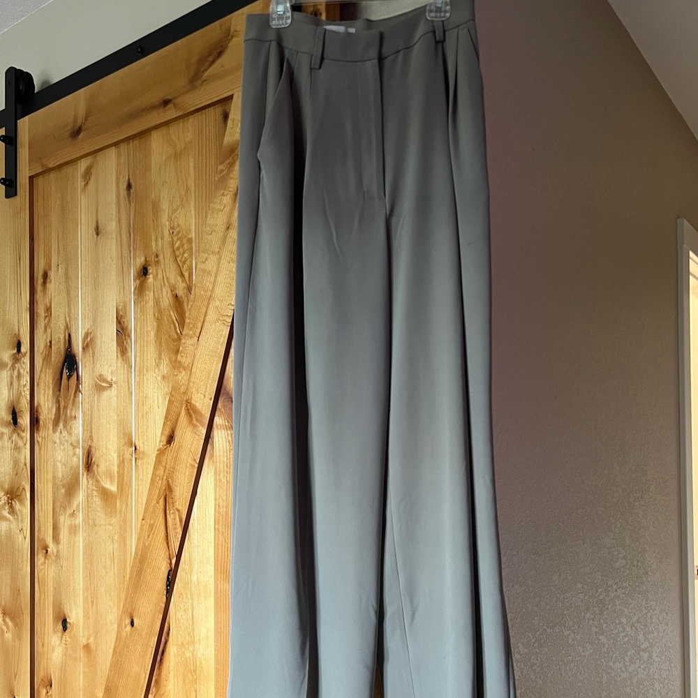 H&M Grey/Mauve Trousers - Size 4